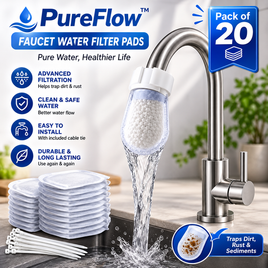PureFlow™ Faucet Water Filter Pads – 20 Pcs