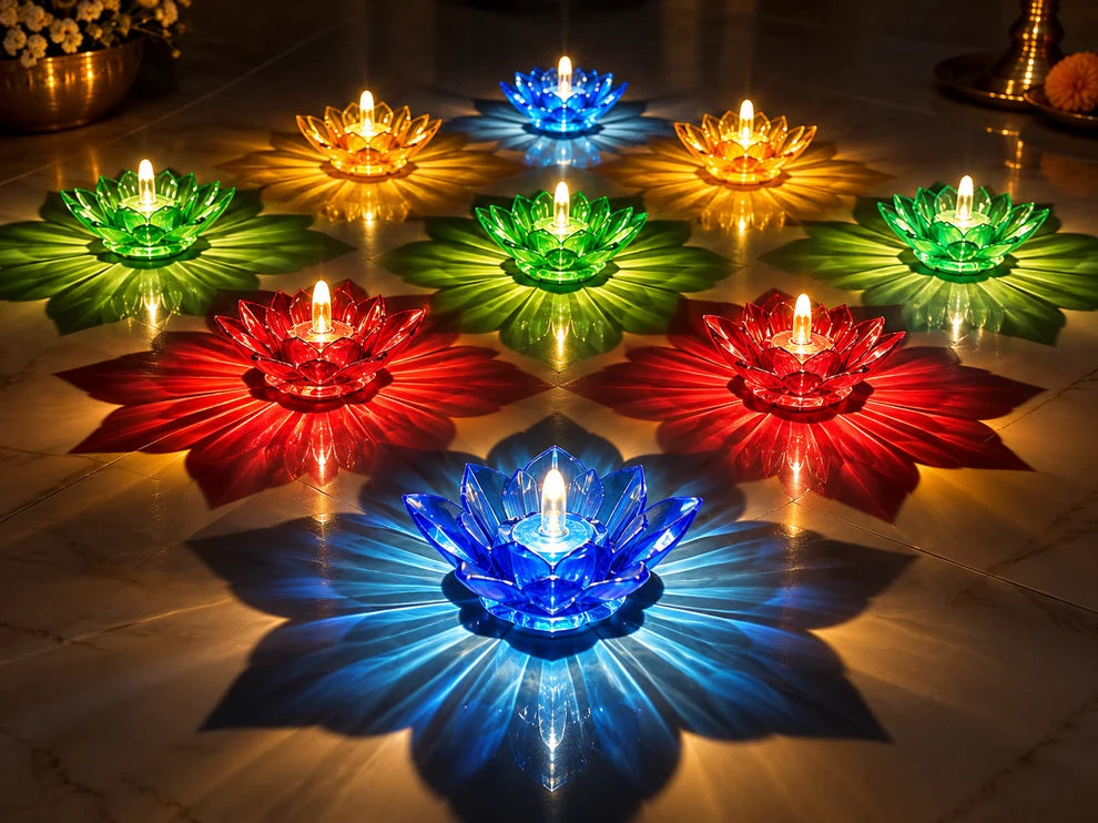 Lotus Water Sensor Led Diya - pack of 24