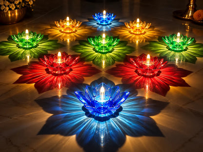 Lotus Water Sensor Led Diya - pack of 24