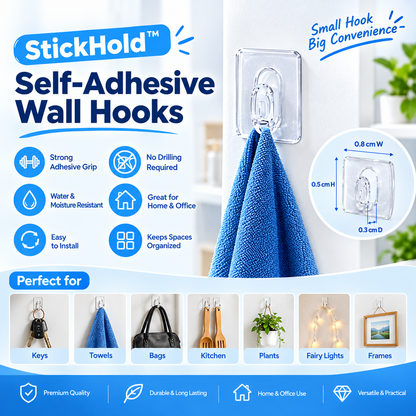 StickHold™ Self-Adhesive Wall Hooks