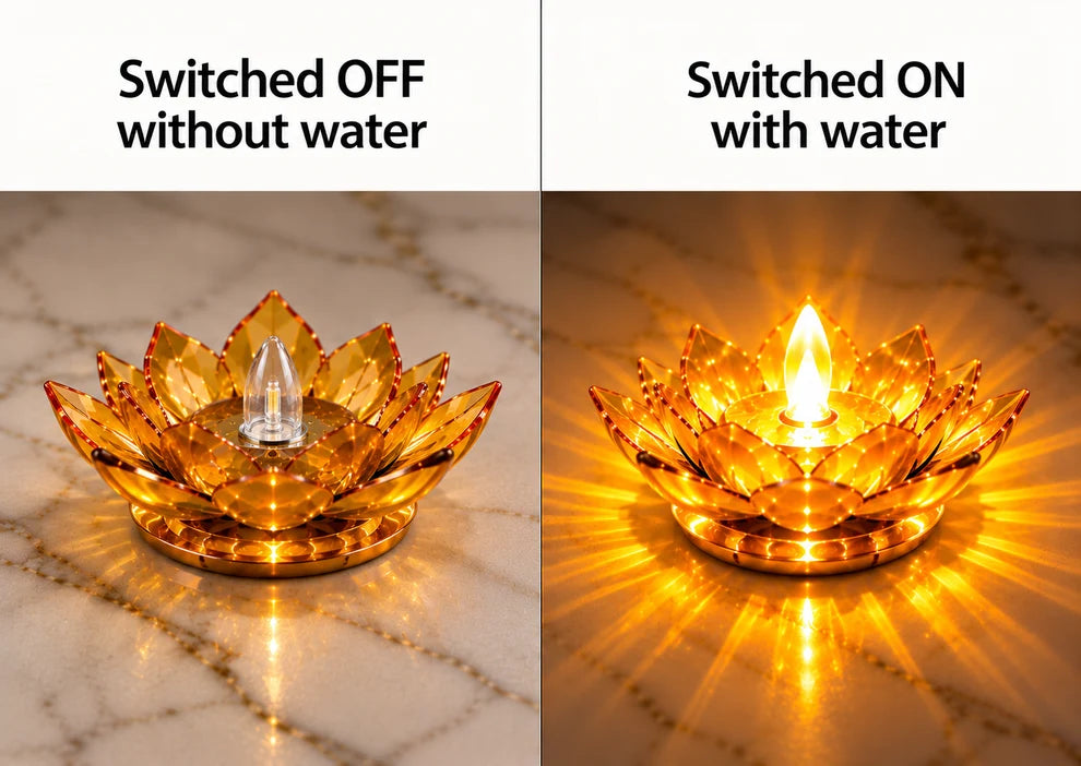 Lotus Water Sensor Led Diya - pack of 24